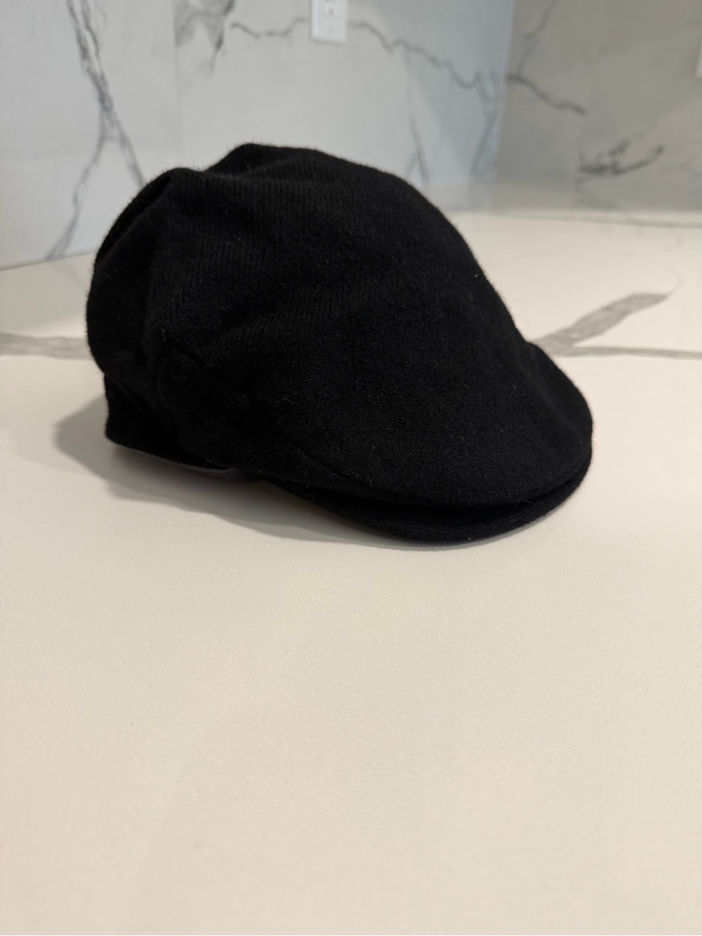Hanna Hats Donegal Ireland Black Wool Flat Cap Ivy Driver Hat Size M